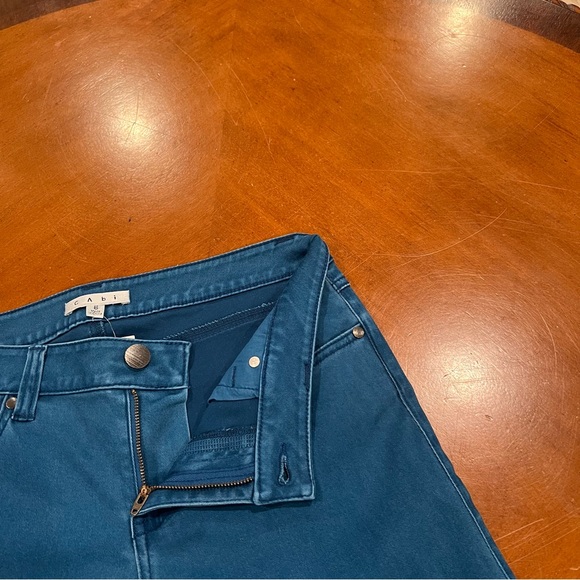 NEW Cabi Skinny Pant/Jean Poseidon Wash Size 6 Teal Blue 5-Pocket Stretch Denim - Picture 8 of 16